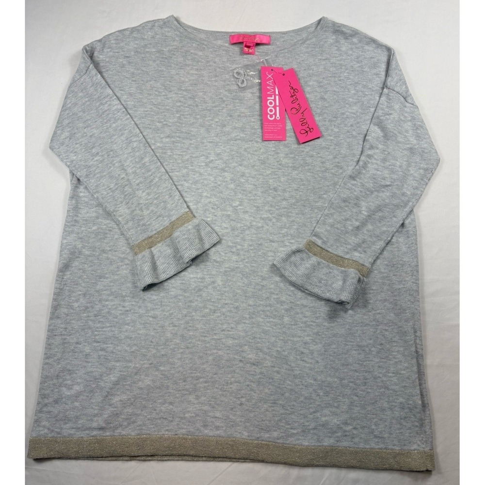 NWT Lilly Pulitzer Charla Sweater Heather Seaside Grey. Women's XS.